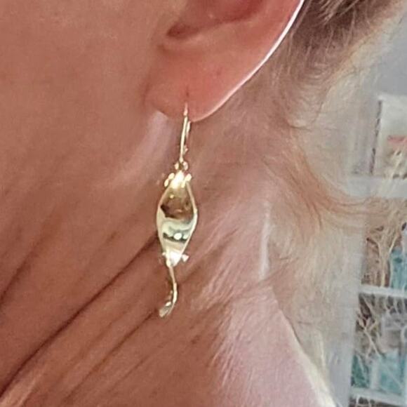 925 Sterling Silver Long Twisted  Leverback Drop Dangling Earrings for Women - Picture 2 of 5